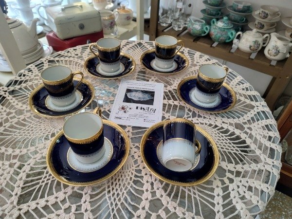 Producto - Juego de café Limoge azul