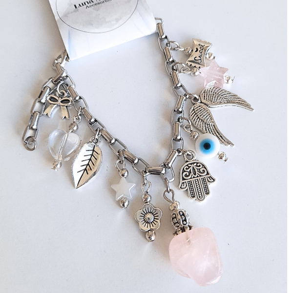 Producto - Pulsera Multidijes con Cuarzo Rosa