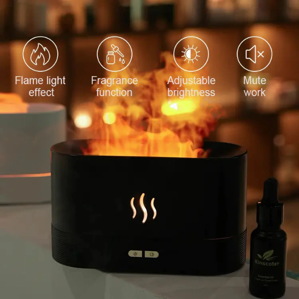 Producto - Humificador ultrasónico Aromático Efecto Fuego Llama - 1