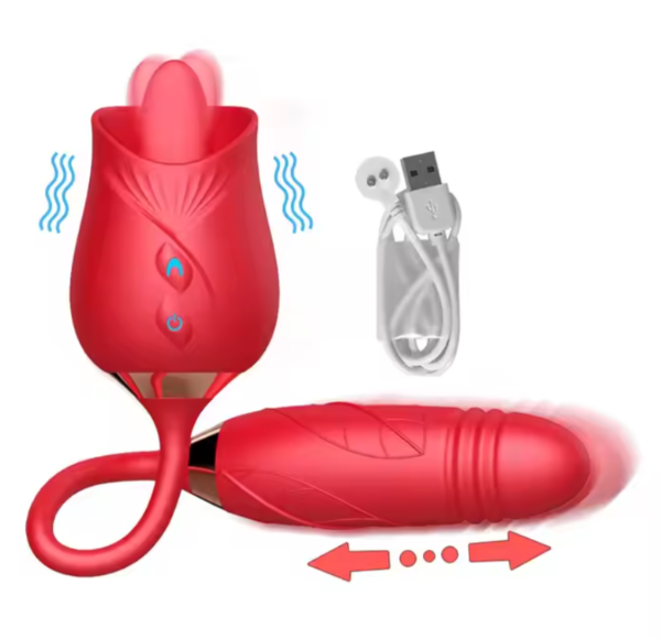 Producto - Rosa Duo Vibración más lengua lamedora