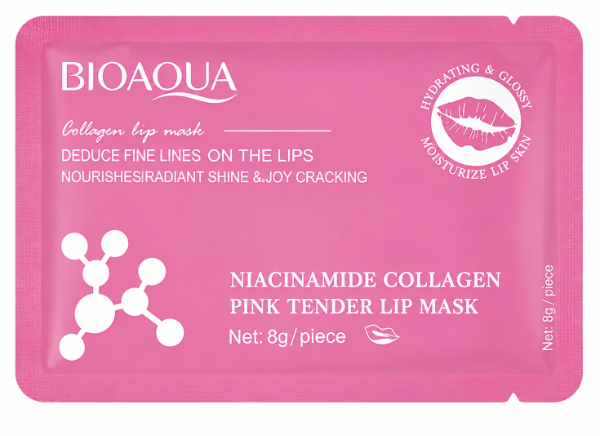 Producto - BIOAQUA PARCHE PARA LABIOS DE NIACINAMIDE Y COLÁGENO 8G
