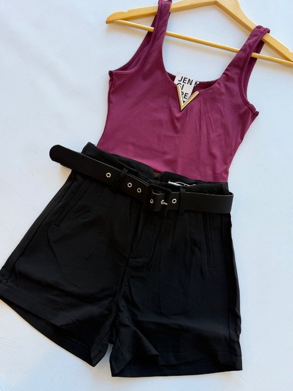 Producto - Short sastrero negro importado - 2