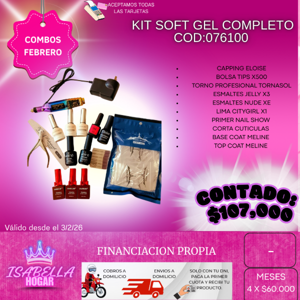 Producto - KIT DE UÑAS COD 076100