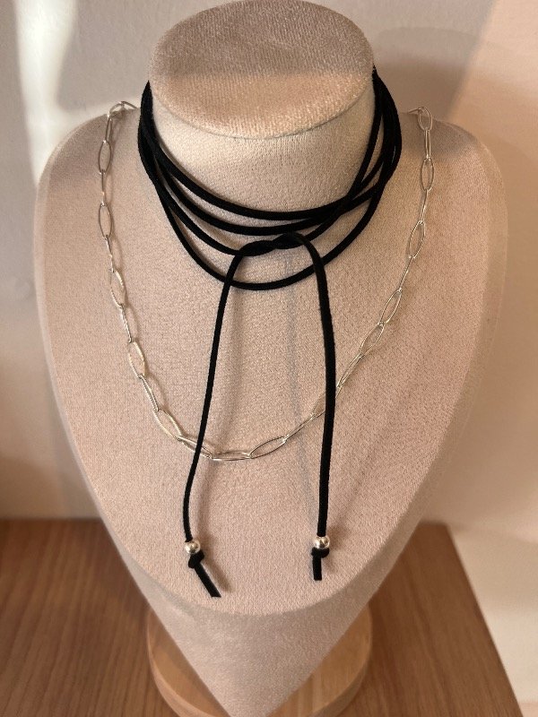 Producto - Chocker Gamuza Con plata925 - 0