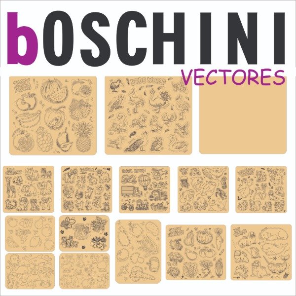 Producto - ROMPECABEZAS DIBUJADOS  - PACK VECTORES PARA CORTE LASER