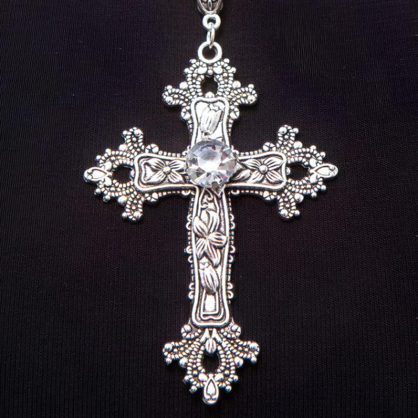 Producto - Collar Cruz Bloody Blanco - 1