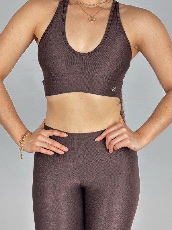 Producto - Conjunto 3 en 1 / Legging y Top - Cacao