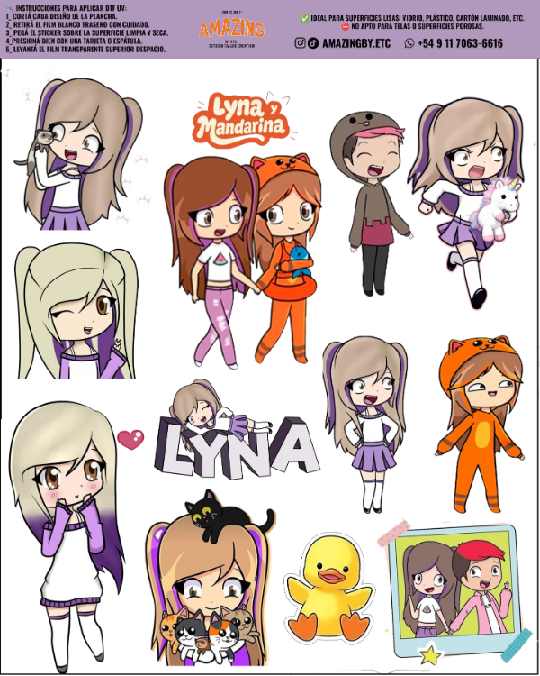 Producto - Lyna vallejos Plancha stickers premium dtf uv
