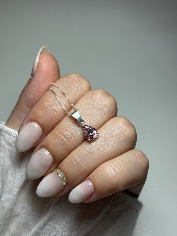 Producto - Dije piedra gota rosa - 0