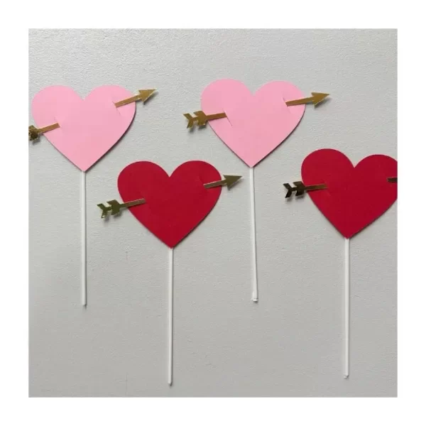 Producto - TOPPER CUPCAKE SAN VALENTIN X 10