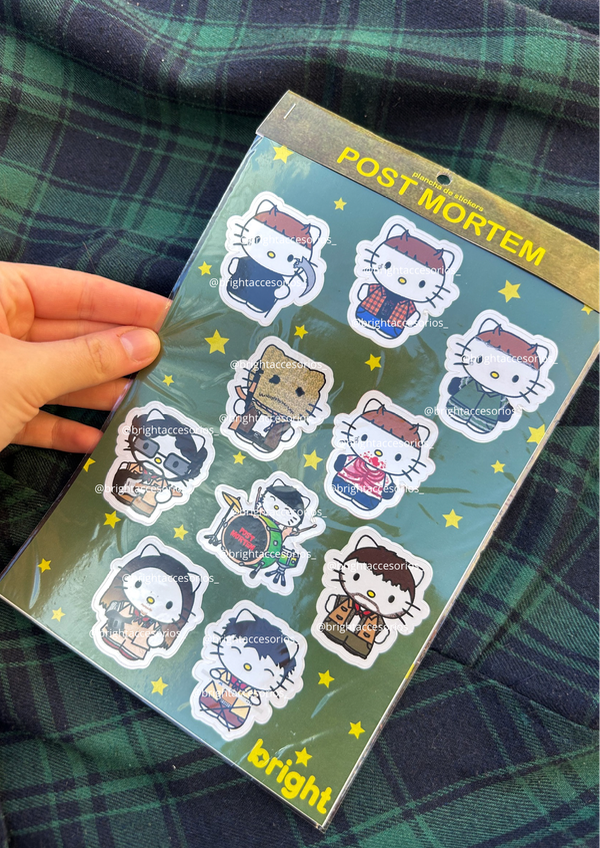 Producto - Plancha de stickers Kittys Post Mortem (Dillom)