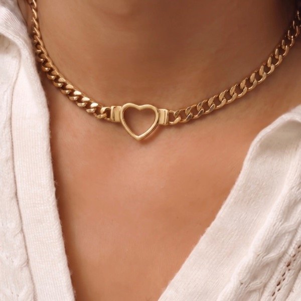 Producto - Gargantilla Corazón calado gold - 0