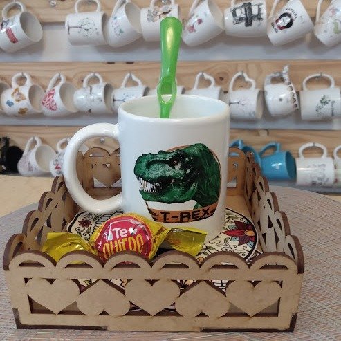 Producto - TAZA RECTA BLANCA DINOSAURIO