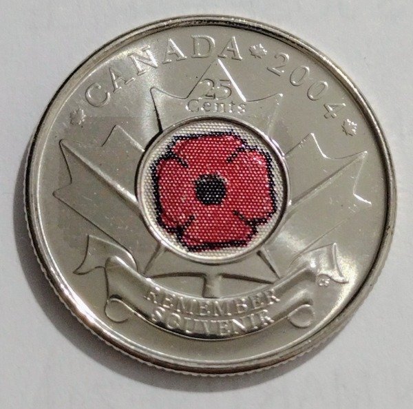 Producto - Canadá 25 cents 2004. Primera Guerra Mundial