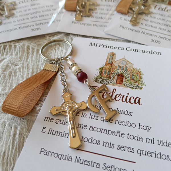 Producto - LLavero Cruz  mas tarjeta personalizada