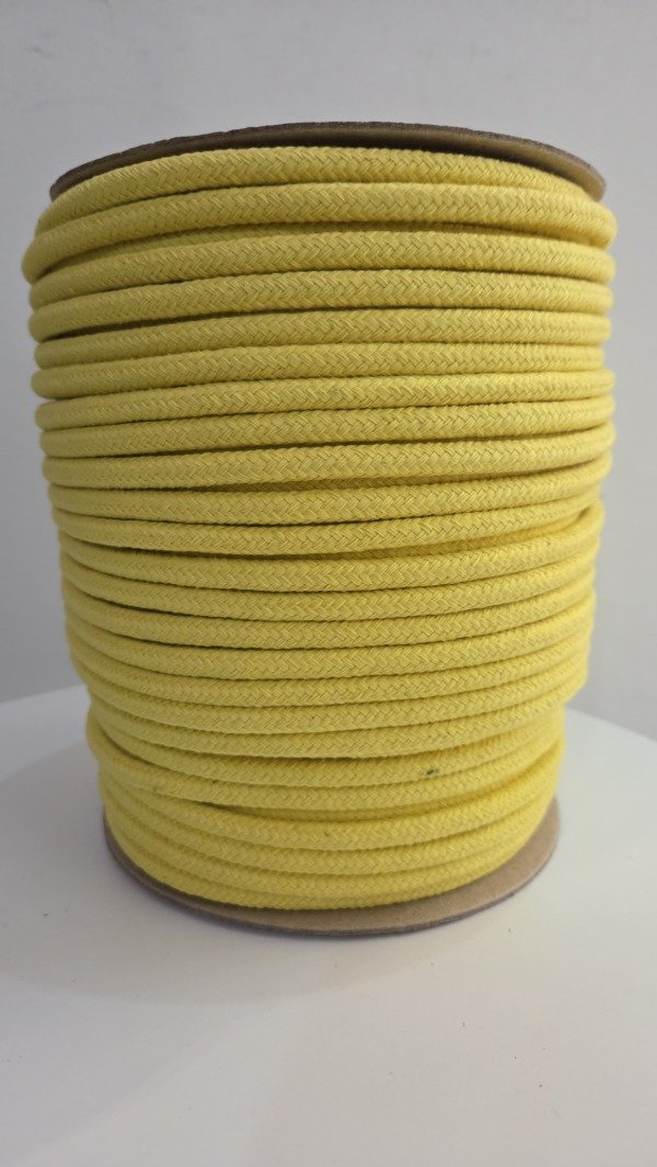 Producto - Cordón algodón trenzado 7mm AMARILLO