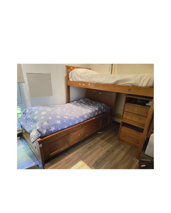 Producto - Cama cuna funcional con cajones y cama alta
