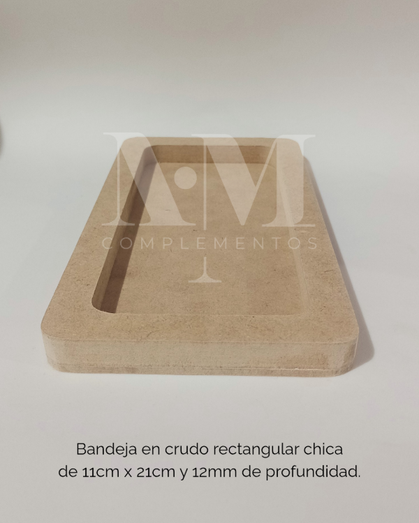 Producto - Bandeja rectangular en crudo 11x22 Chica