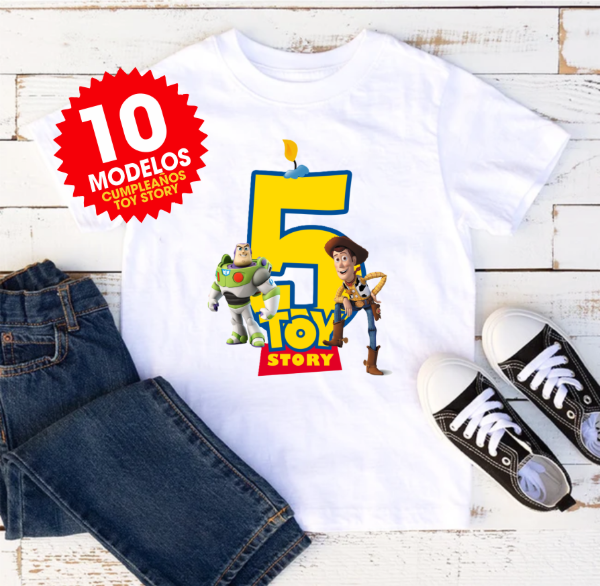 Producto - Plantillas Sublimar Remeras Toy Story Cumpleaños Números Sublimación DTF #R268