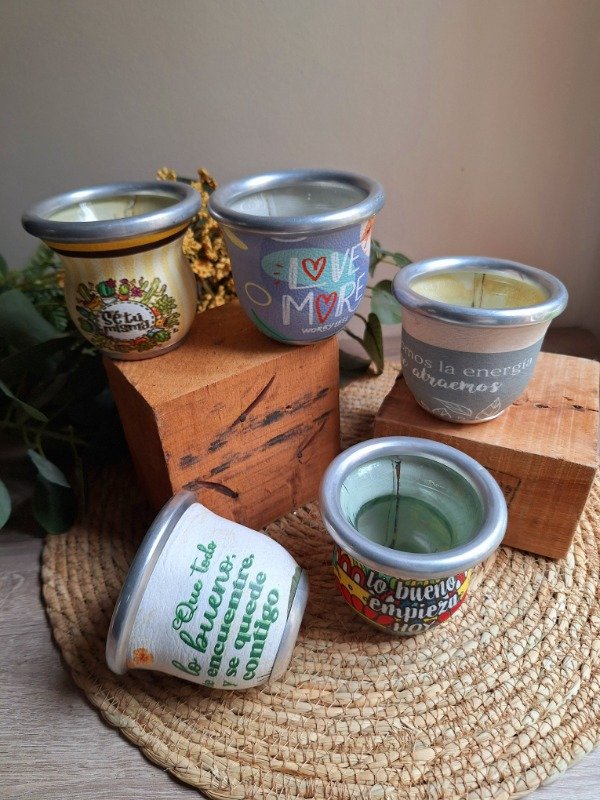 Producto - Mate de vidrio forrado