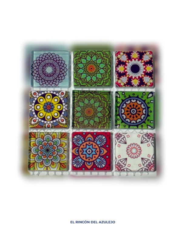 Producto - Teselas de vidrio - Mandala multicolor