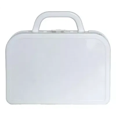 Producto - VALIJA PLASTICO BLANCO 13x14x5
