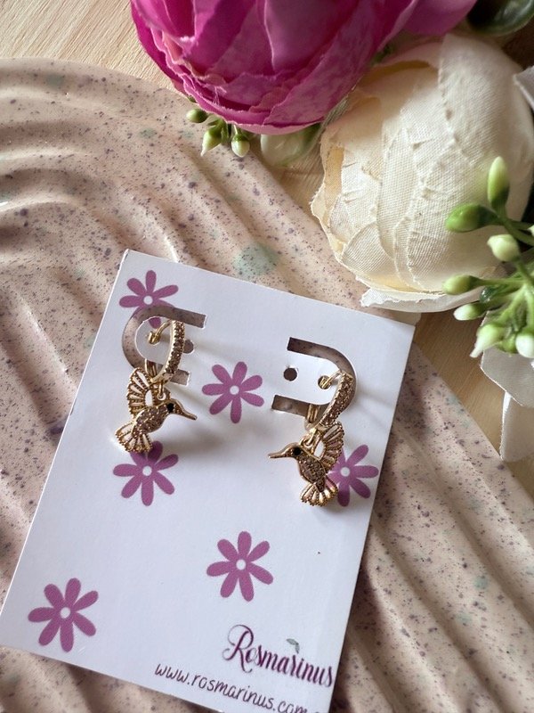 Producto - Argollitas Colibrí Cristal