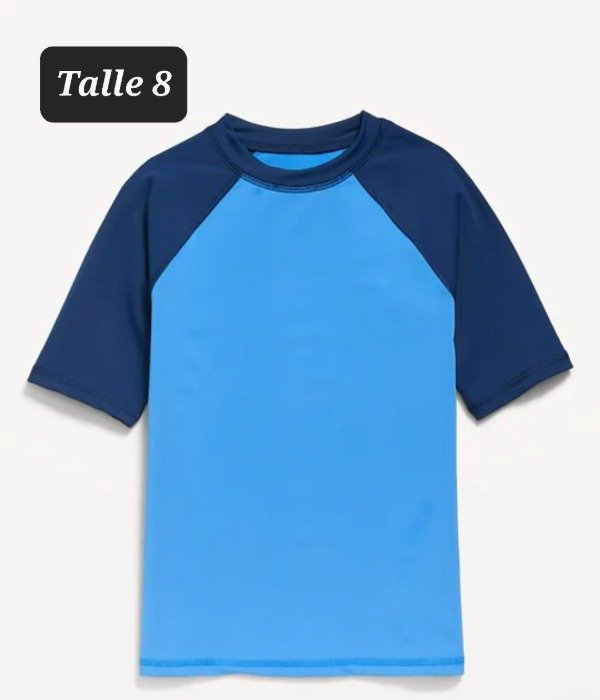 Remera uv old navy talle 6 celeste y azul