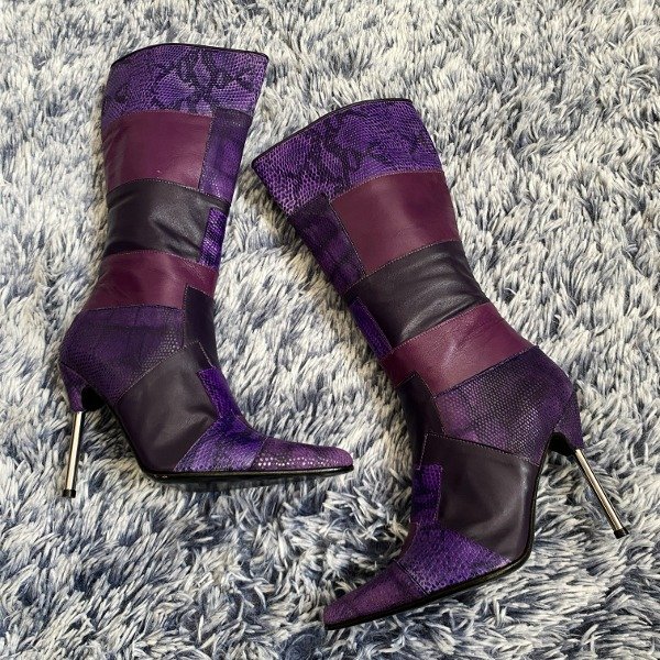 Producto - Y2K leather boots. Talle: 36