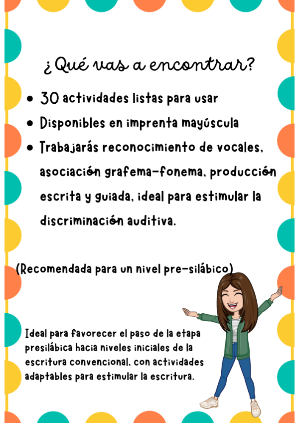 Producto - Fichas de actividades "Vocales"  - 2025 - 1
