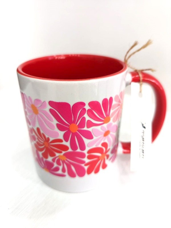 Producto - Taza Roja Fuego / Margaritas