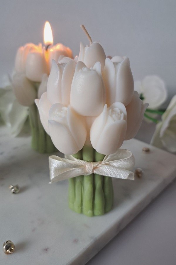 Producto - Vela AE ramo de tulipanes 10cm