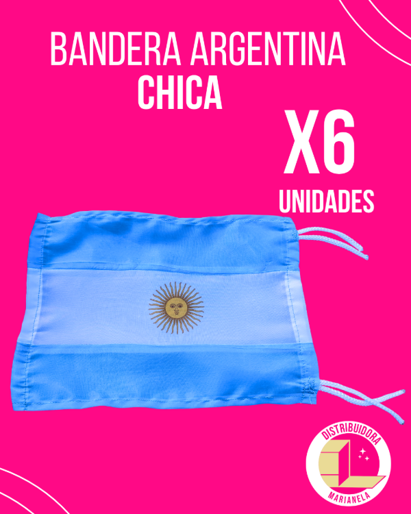 Producto - Bandera Argentina Chica - Pack x6 unidades