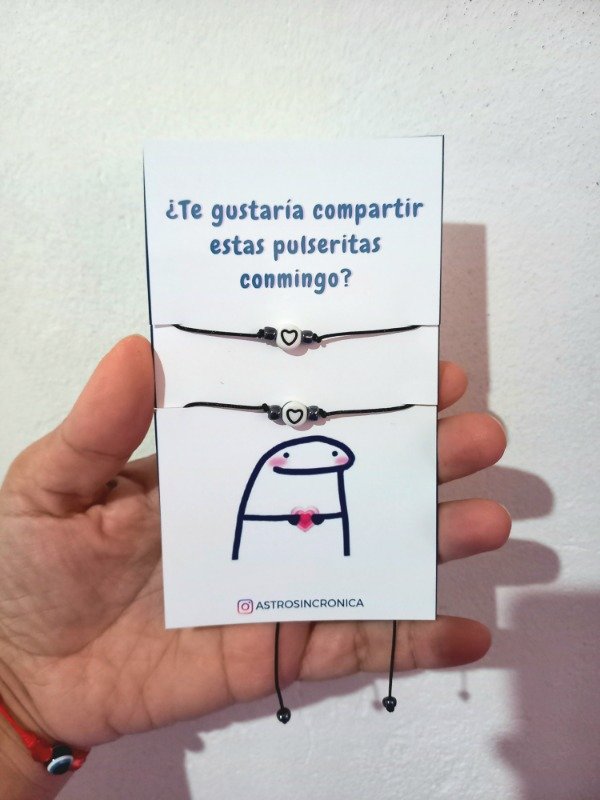 Producto - Dúo de Pulseras Conexión Corazón (Tarjeta Flork)