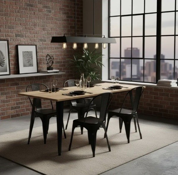 Producto - Mesa tolix  + 4 silla tolix