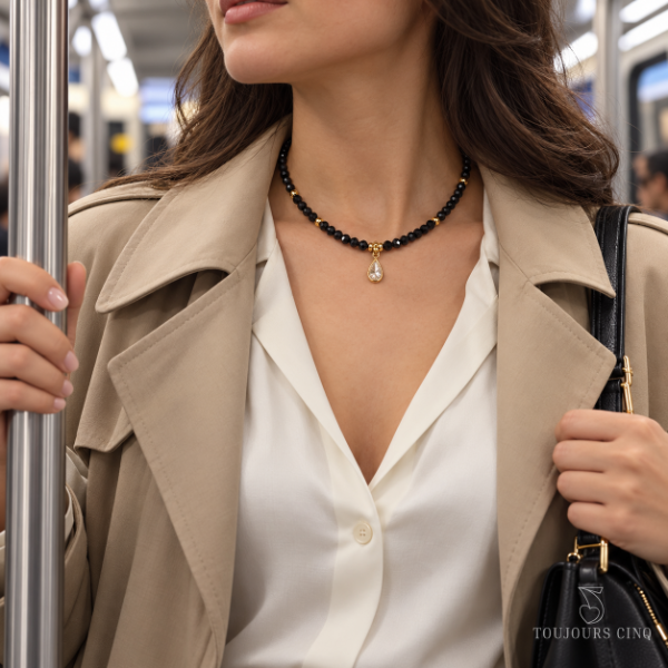 Producto - Collar Zuri Ónix Negro - 0