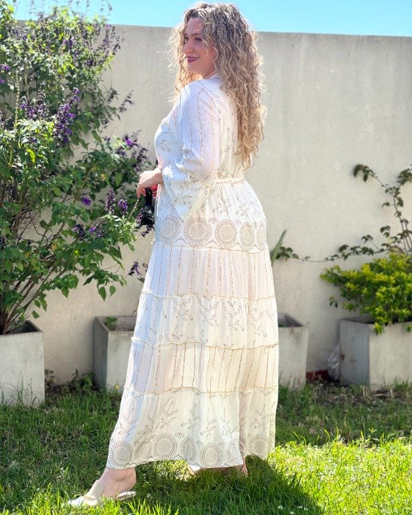 Producto - Camisero Bordado Blanco L XL