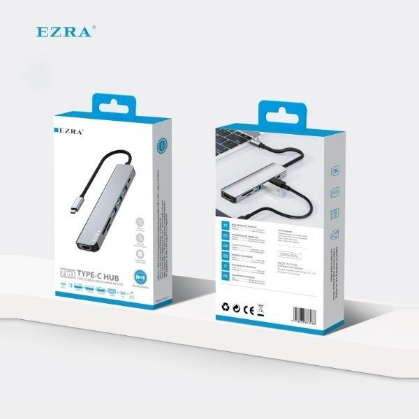 Producto - Adaptador Hub USB-C 7en1 USB 3.0 Salida de Video HDMI 4k UH16.