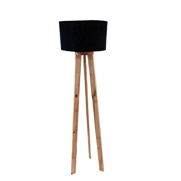 Producto - LAMPARA NORDICA DE PIE NEGRA 142X40 CM