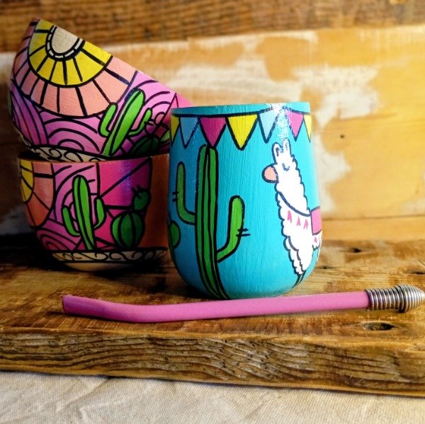 Producto - Mate Carnaval Norteño Turquesa