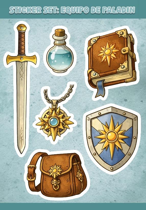 Producto - Sticker Set - Equipo de Paladín