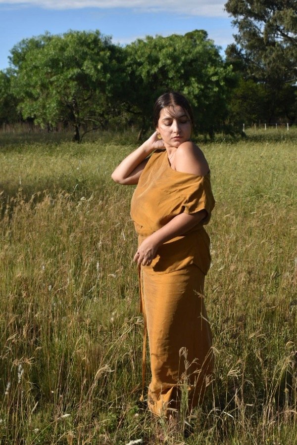 Producto - Pollera Calystegia - Ocre