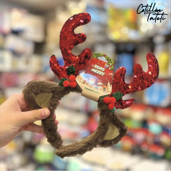 Producto - VINCHA RENO MERRY (con lentejuelas rojas)