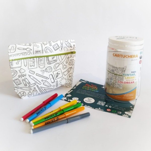 Producto - Cartuchera/porta cosméticos de papel lavable