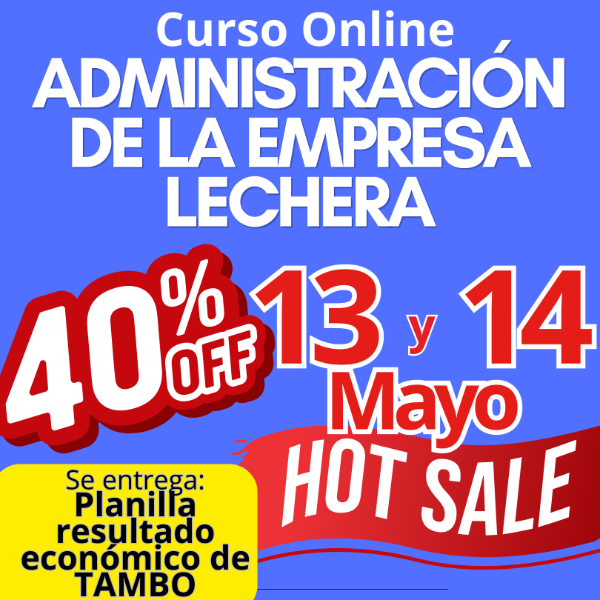Producto - Curso Online: Administración de la empresa lechera (tambo)