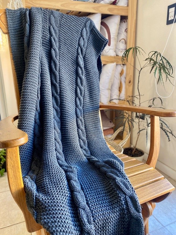 Producto - Manta ochos tejida a mano