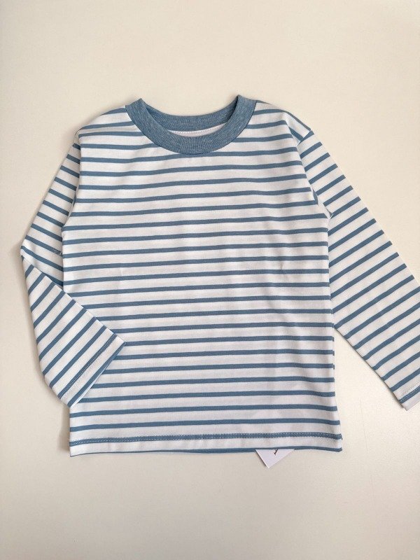 Producto - Remera rayada celeste