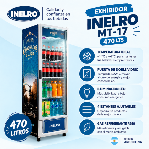 Producto - EXHIBIDOR INELRO MT-17 de 470 LTS - EDICION ARGENTINA
