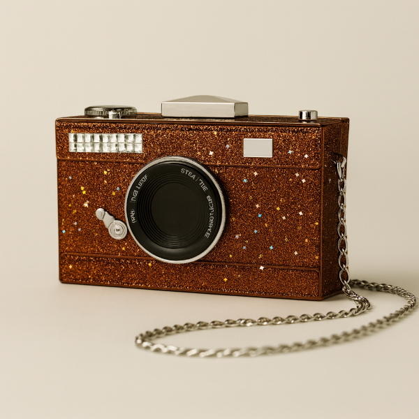 Producto - Cámara de Fotos con Brillos (bronce)