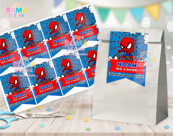 Producto - Etiquetas bolsita Spiderman